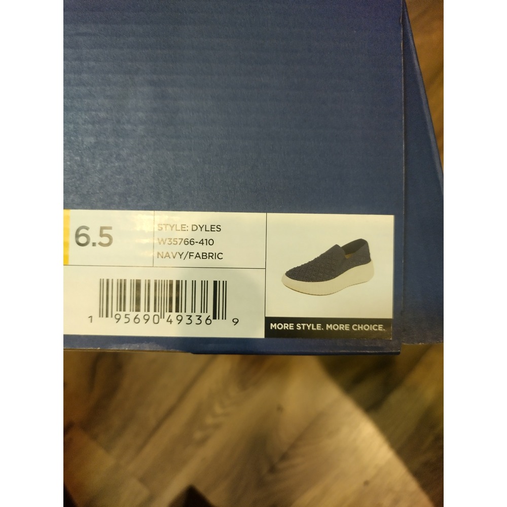 White Mountain Dyles Navy Blue Rhinestone Knit Platform Slip On Sneakers 6.5 - Picture 8 of 8